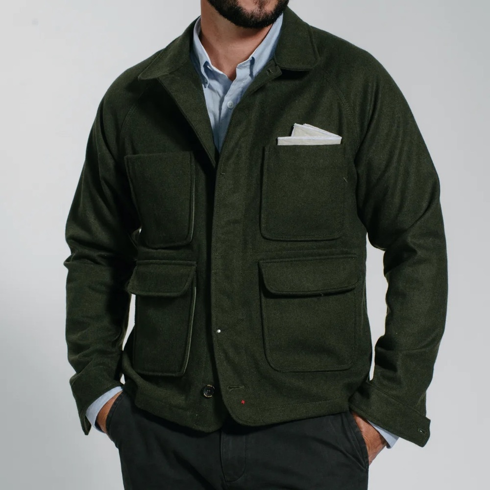 Apolis Wool Chore Coat Jacket Olive Green XS small Unisex Men’s Women’s sold out